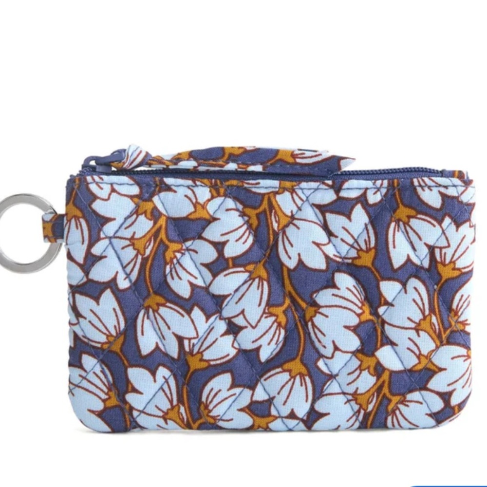 Vera Bradley Zip ID Case Pawpaw Flower NWT